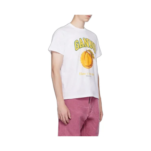 Ganni Logo-Printed Crewneck T-Shirt