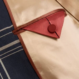 Checked Double-Breasted Blazer