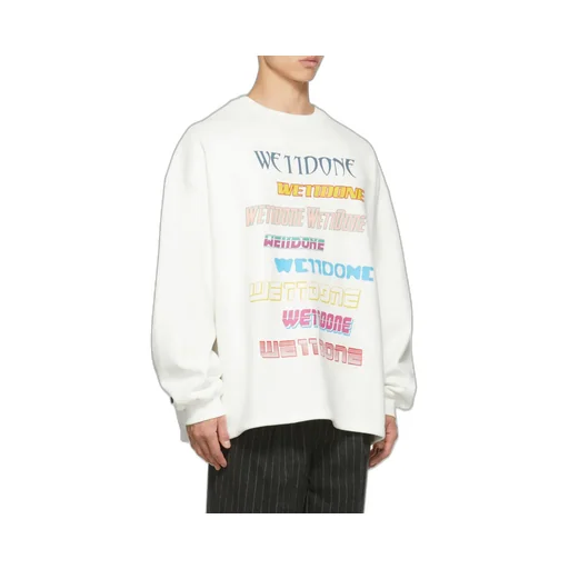 We11Done Logo Printed Long-Sleeved Sweatshirt