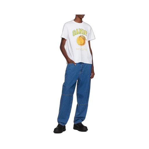 Ganni Logo-Printed Crewneck T-Shirt