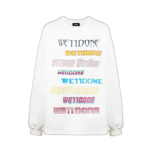 We11Done Logo Printed Long-Sleeved Sweatshirt