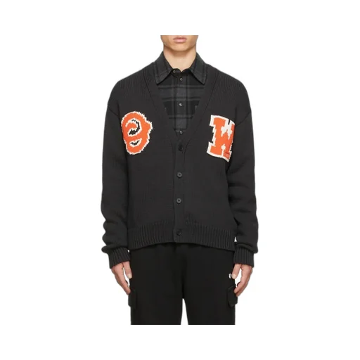 Off-White Logo Patch V-Neck Cardigan