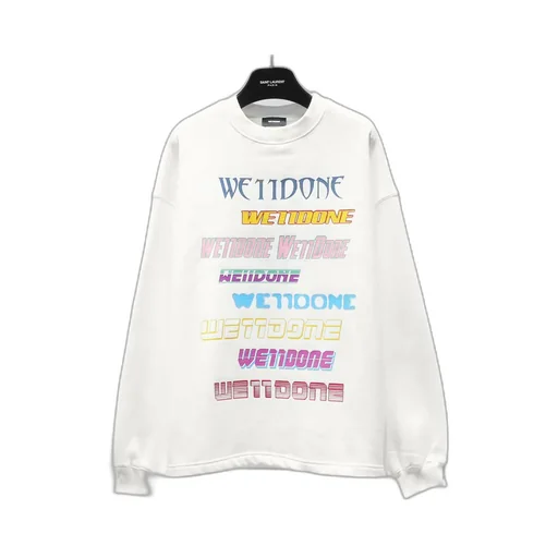 We11Done Logo Printed Long-Sleeved Sweatshirt