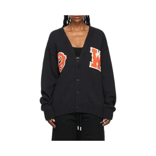 Off-White Logo Patch V-Neck Cardigan