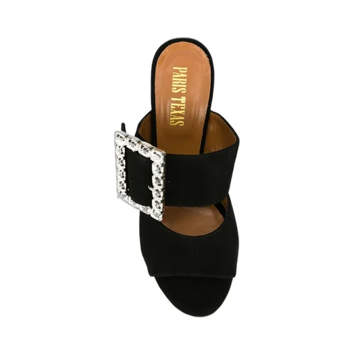 Crystal Buckles High Heels