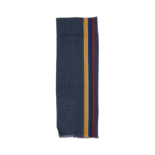 Paul Smith Stripe Detailed Frayed Edge Scarf