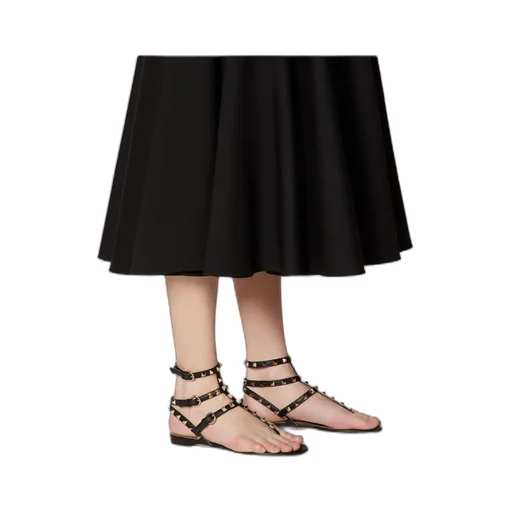 Valentino Garavani Rockstud Open Toe Flat Sandals