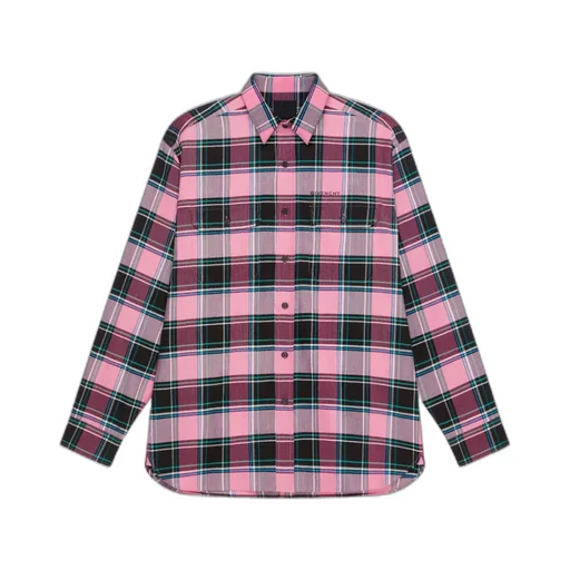 Givenchy Logo Embroidered Checkered Shirt