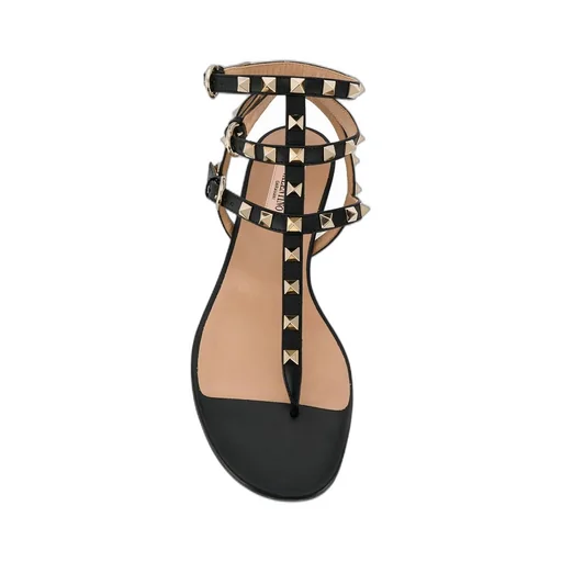 Valentino Garavani Rockstud Open Toe Flat Sandals