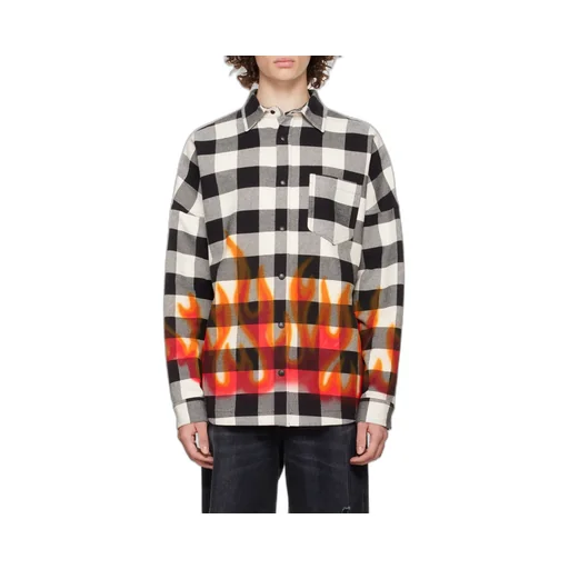 Palm Angels Checked Long-Sleeved Shirt