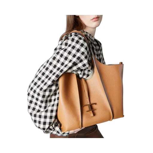 Tod's T Timeless Open-Top Medium Tote Bag