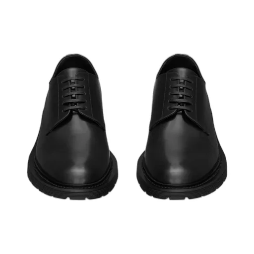 Saint Laurent Almond Toe Lace-Up Shoes