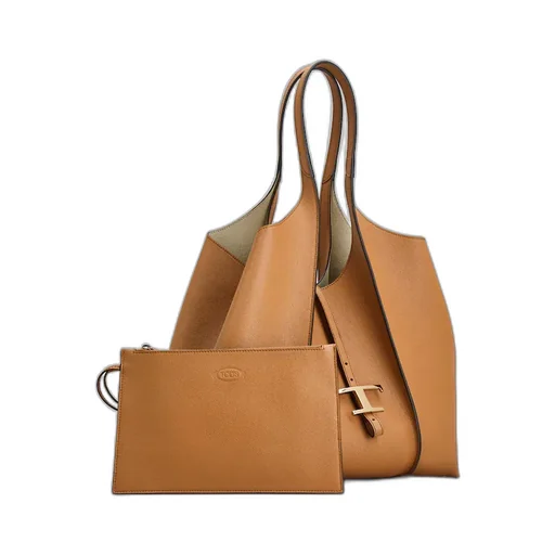 Tod's T Timeless Open-Top Medium Tote Bag