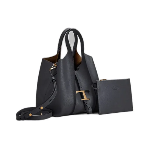 Tod's Timeless Logo Plaque Tote Bag