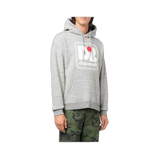 Dsquared2 Logo Printed Drawstring Hoodie