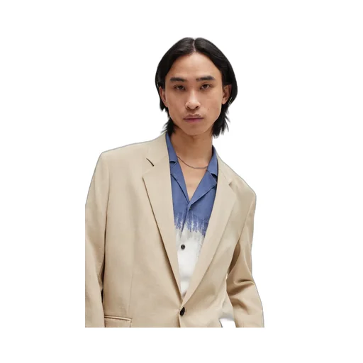 Seersucker Single-Breasted Blazer
