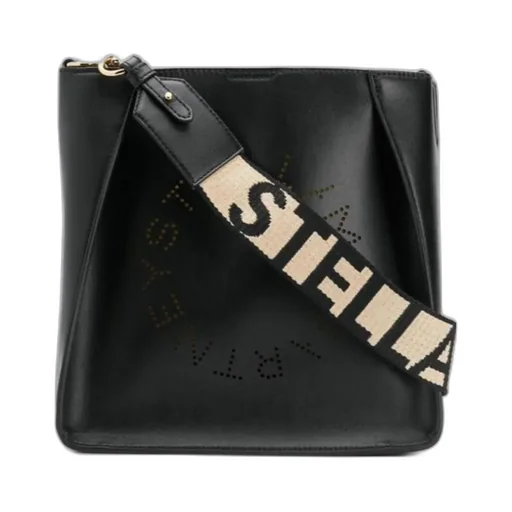 Stella Mccartney Logo Perforated Shoulder Bag