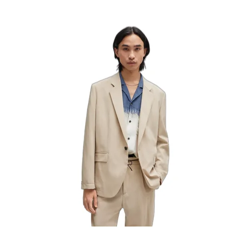 Seersucker Single-Breasted Blazer