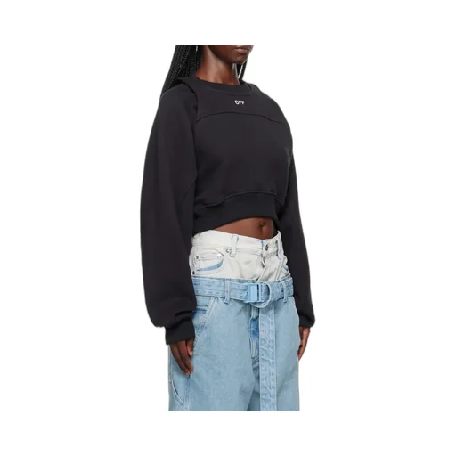 Off-White Logo Embroidered Cropped Sweatshirt