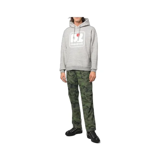 Dsquared2 Logo Printed Drawstring Hoodie