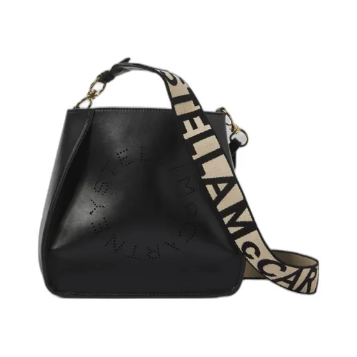 Stella Mccartney Logo Perforated Shoulder Bag