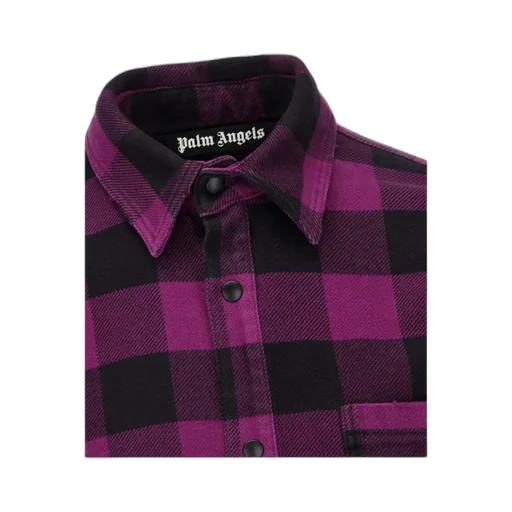 Palm Angels Logo-Printed Check Shirt