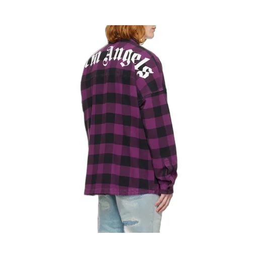 Palm Angels Logo-Printed Check Shirt