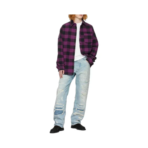 Palm Angels Logo-Printed Check Shirt