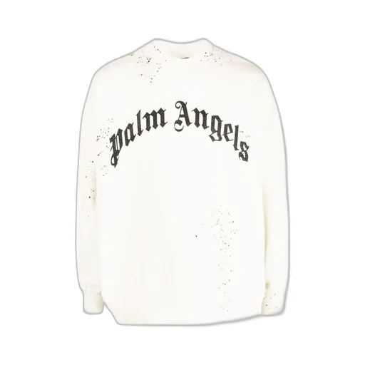 Logo-Print Distressed Sweatshirt