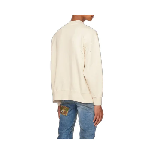 Logo-Print Distressed Sweatshirt