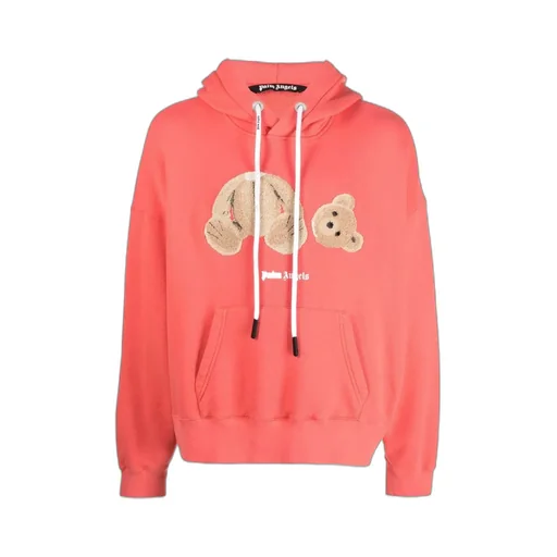 Palm Angels Bear Printed Long-Sleeved Hoodie