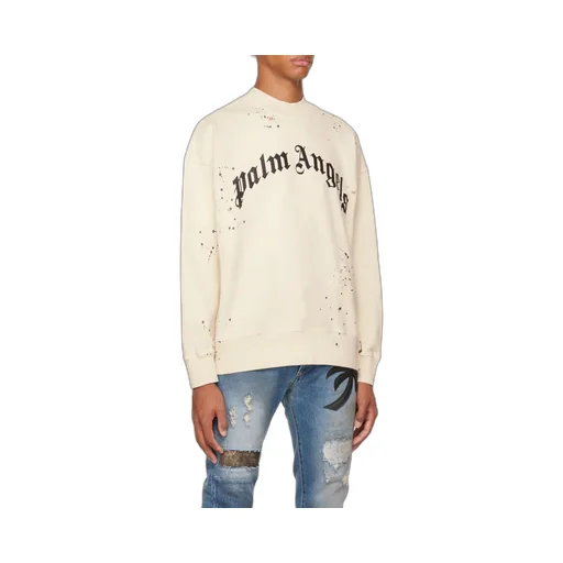 Logo-Print Distressed Sweatshirt