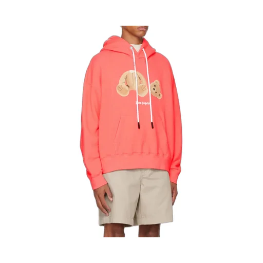 Palm Angels Bear Printed Long-Sleeved Hoodie