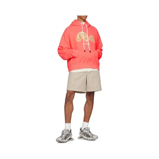 Palm Angels Bear Printed Long-Sleeved Hoodie