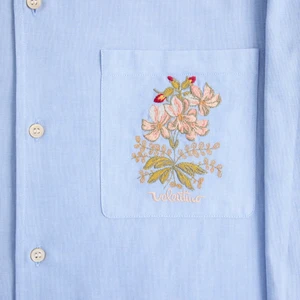 Valentino	Floral Embroidered Button-Up Shirt