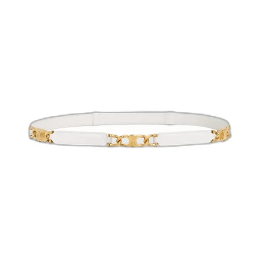 Small Gourmette Triomphe Adjustable Belt In Taurillon Leather