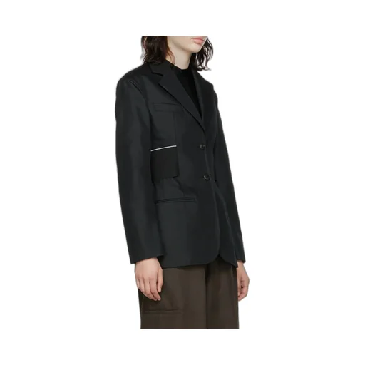 Logo-Print Elasticated-Waist Blazer