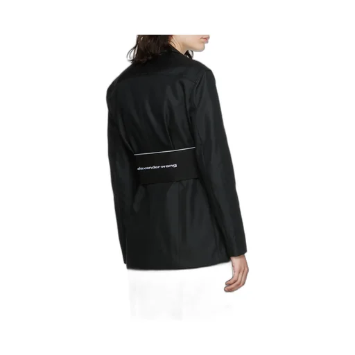 Logo-Print Elasticated-Waist Blazer