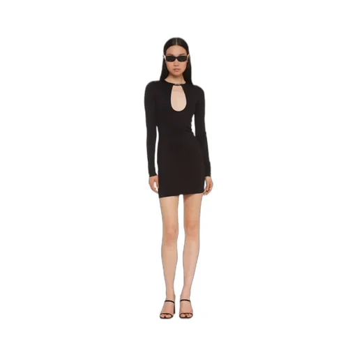Miu Miu Cut-Out Long Sleeved Dress