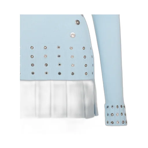 Eyelet-Embellished Fitted Minidress