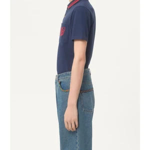 Cotton Piqué Polo Shirt With Vg Embroidery