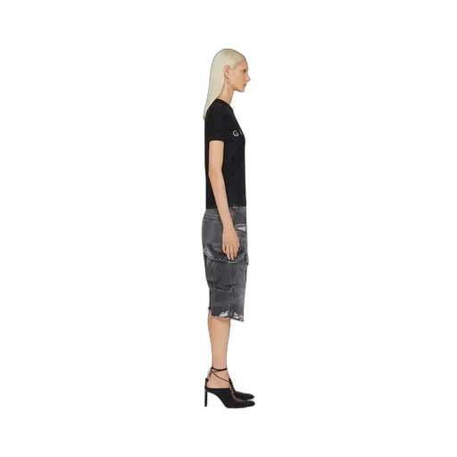 Givenchy All-Over Logo Motif Patch Mesh Shirt