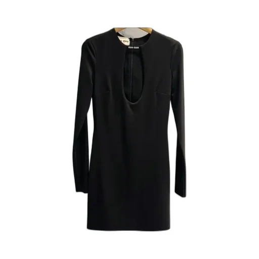 Miu Miu Cut-Out Long Sleeved Dress