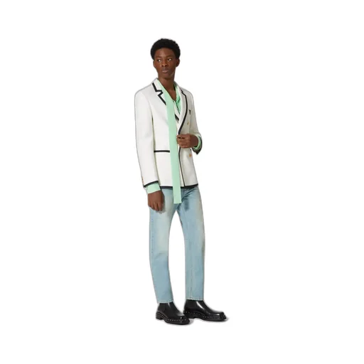 Valentino Logo Patch Mid-Rise Jeans