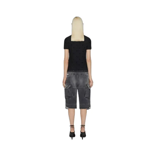 Givenchy All-Over Logo Motif Patch Mesh Shirt