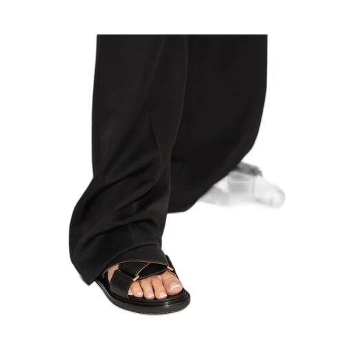 Marni Logo Embossed Buckled Sandals