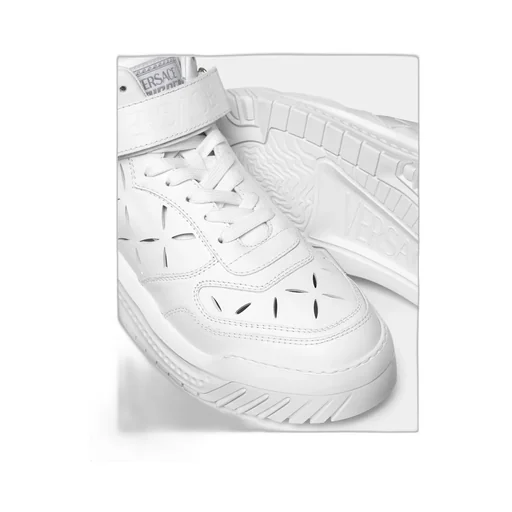 Versace Cut-Out High-Top Sneakers