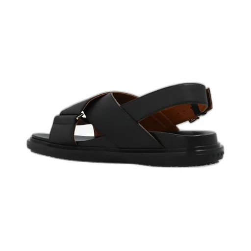 Marni Logo Embossed Buckled Sandals