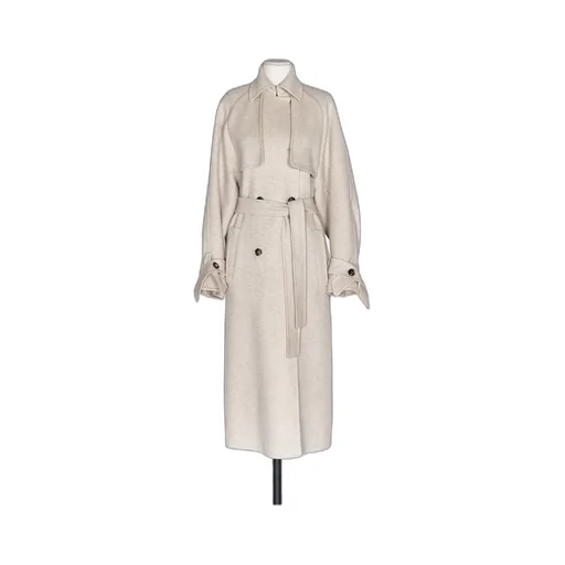 Belted-Waist Cashmere Coat
