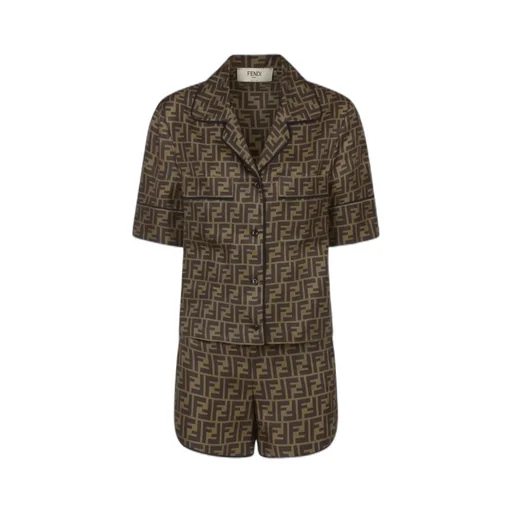 Fendi Ff Monogrammed Short-Sleeve Pyjamas Set
